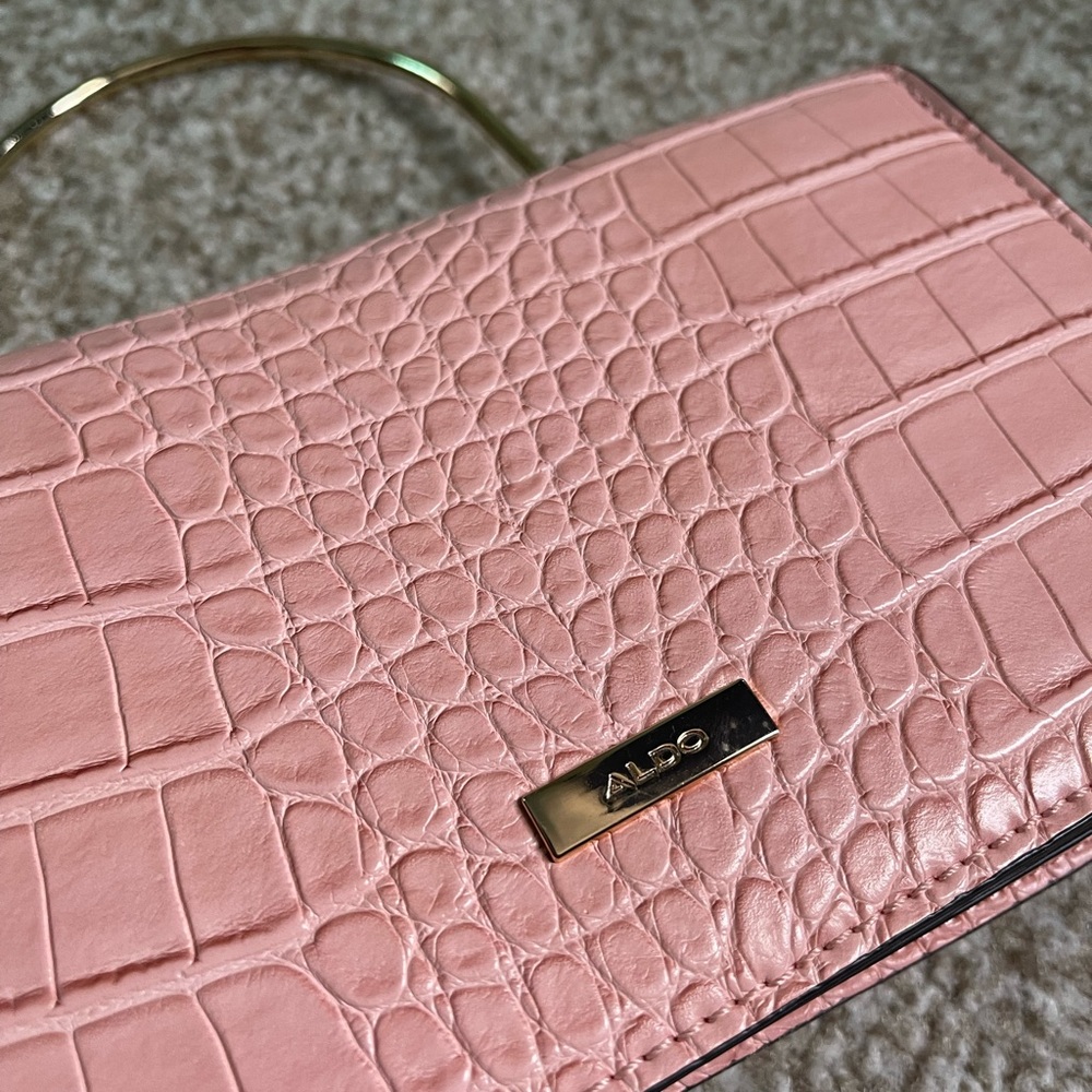 Pink Aldo Top Handle Clutch Purse